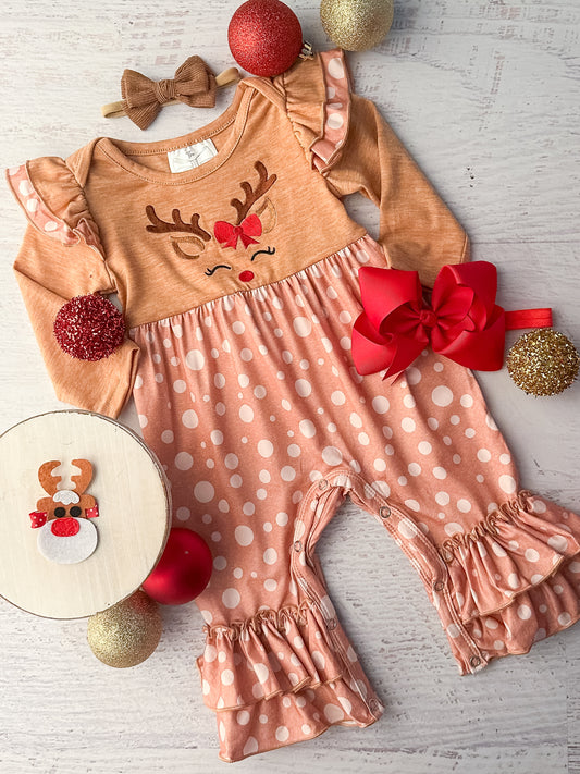 Cute & Sleepy Reindeer Infant Onesie