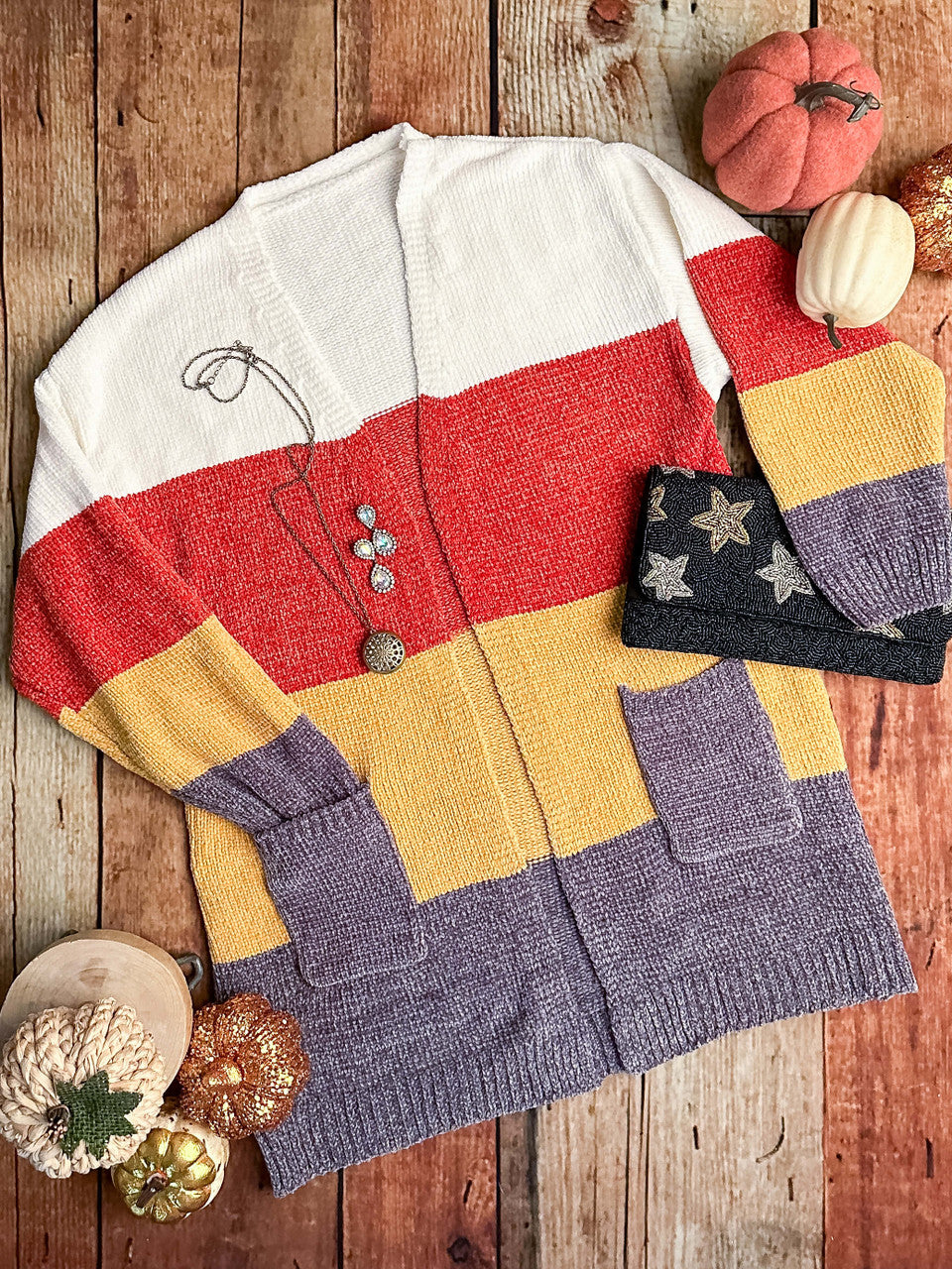 mommy & me fall candy corn cardigan with stripes