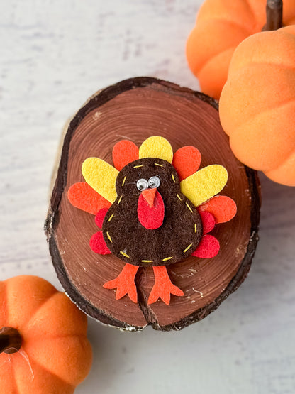 Thanksgiving Felt Turkey Clippie