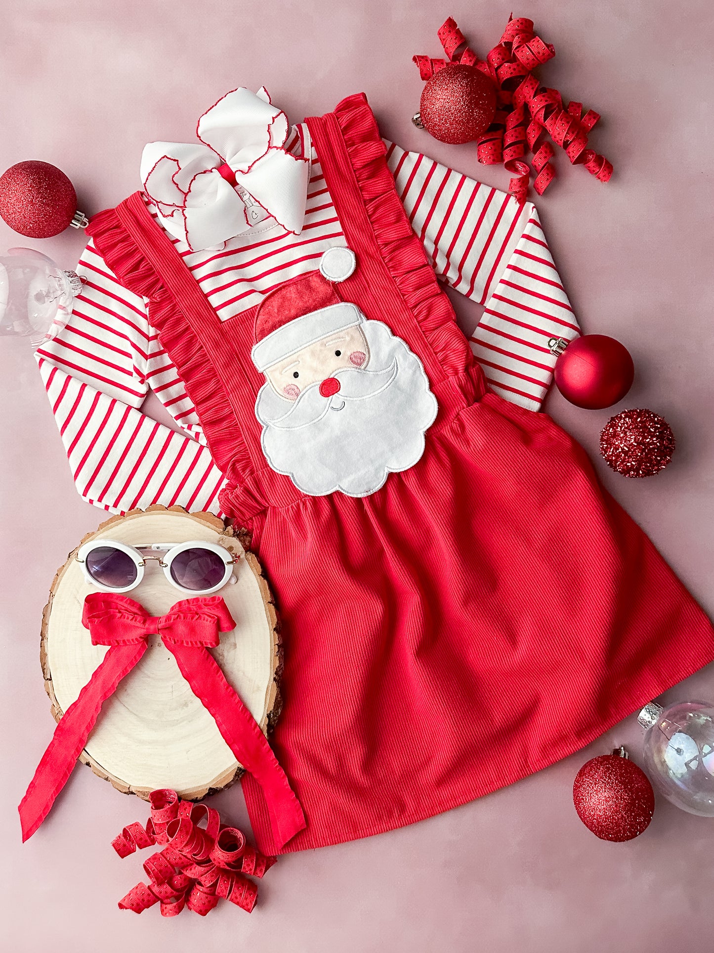 Retro Santa Suspender Dress Set