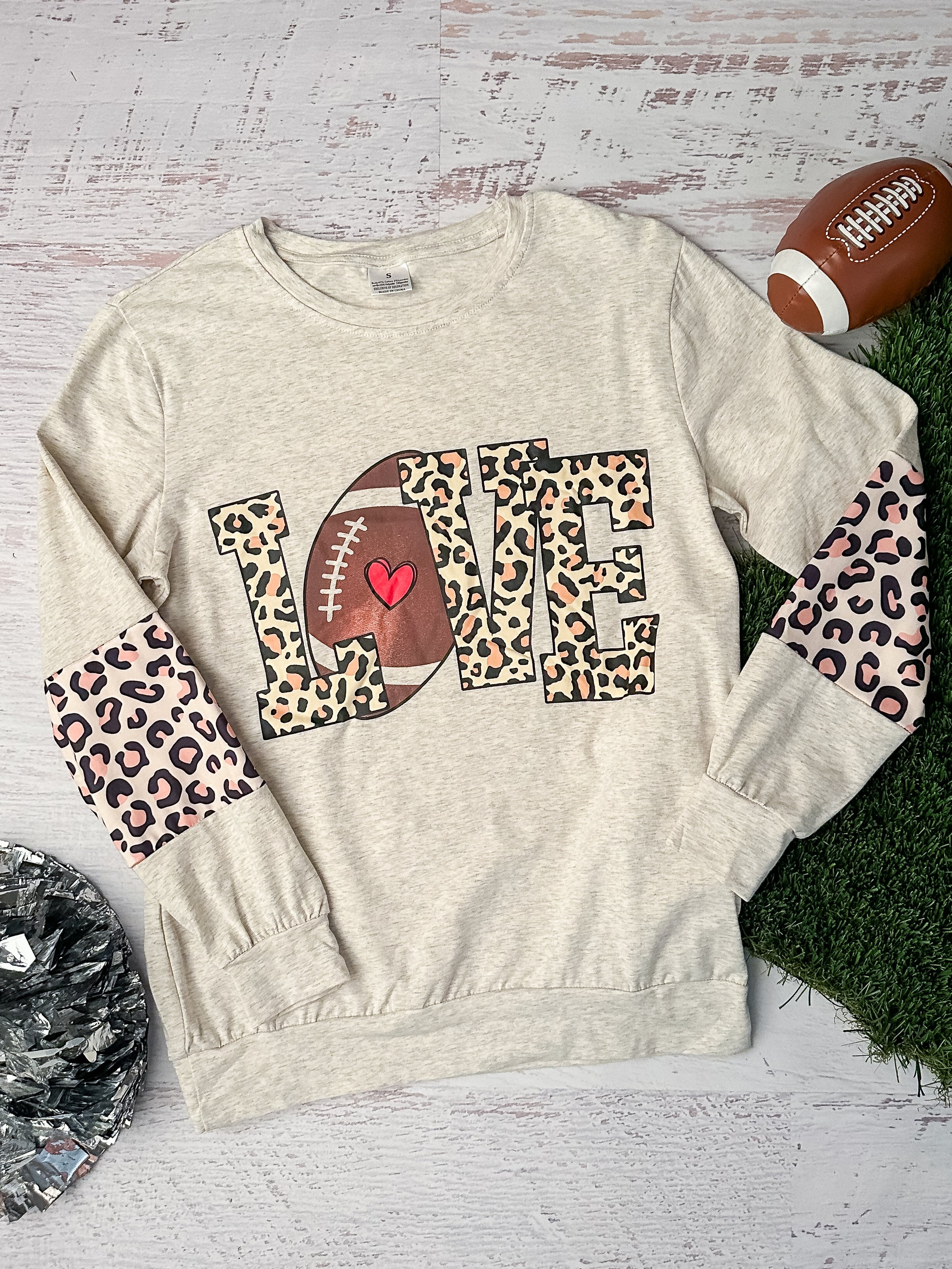 Football LOVE Top in womens size