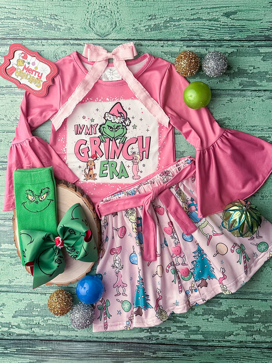 In My Grinch Era Skirt Set