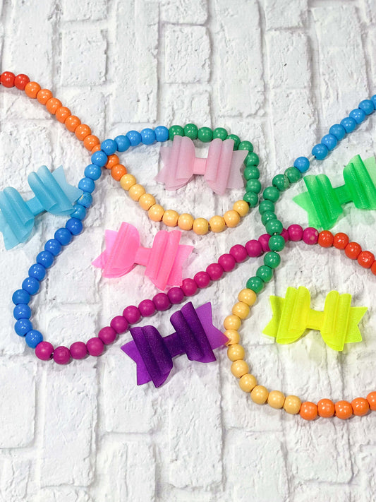 Jelly bows in 6 color options