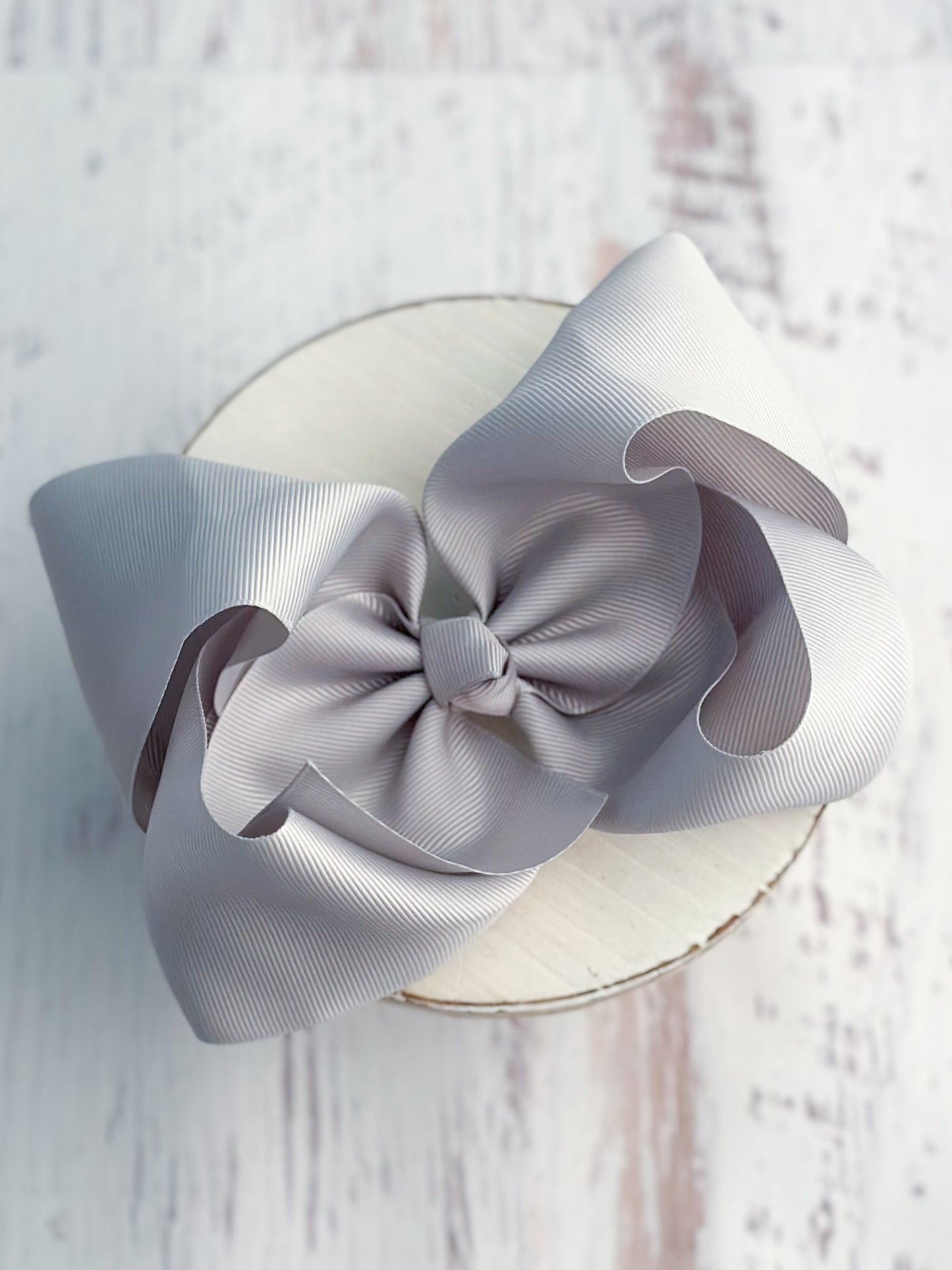 silver texas size hair bow