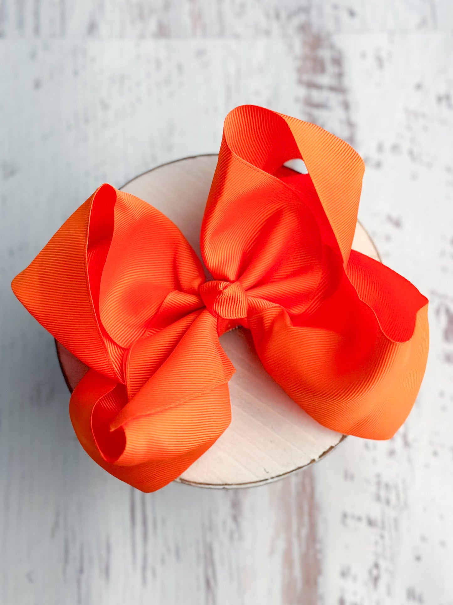 orange texas size hair bow