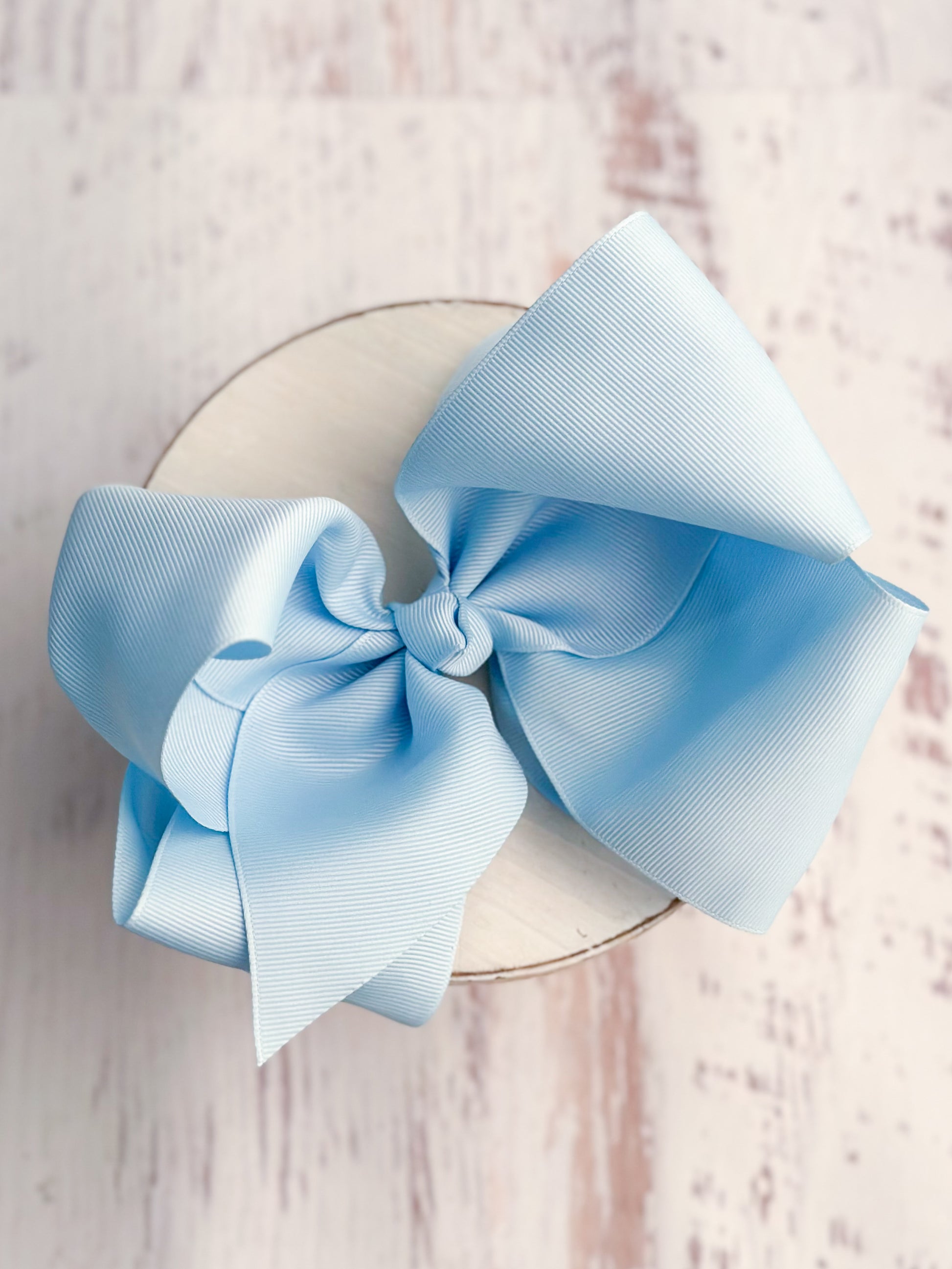 sky blue texas size hair bow