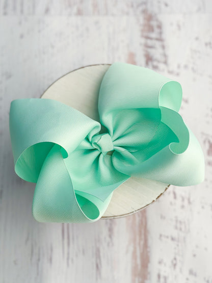 mint texas size hair bow