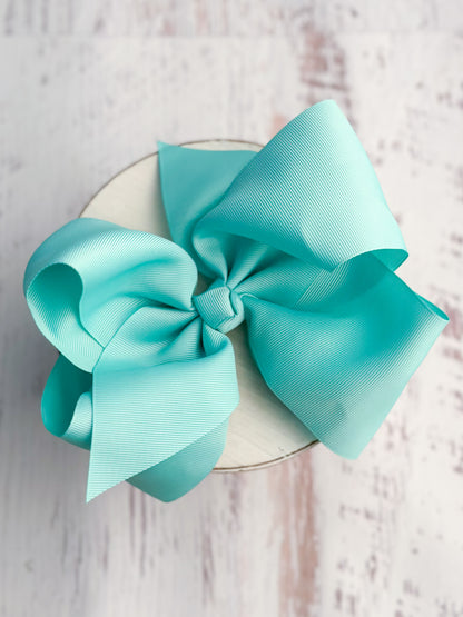 aqua texas size hair bow