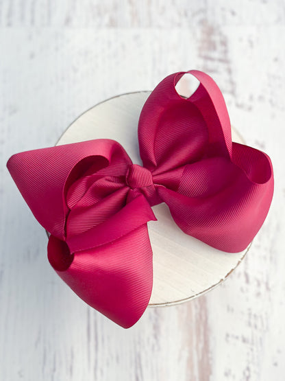 maroon texas size hair bow