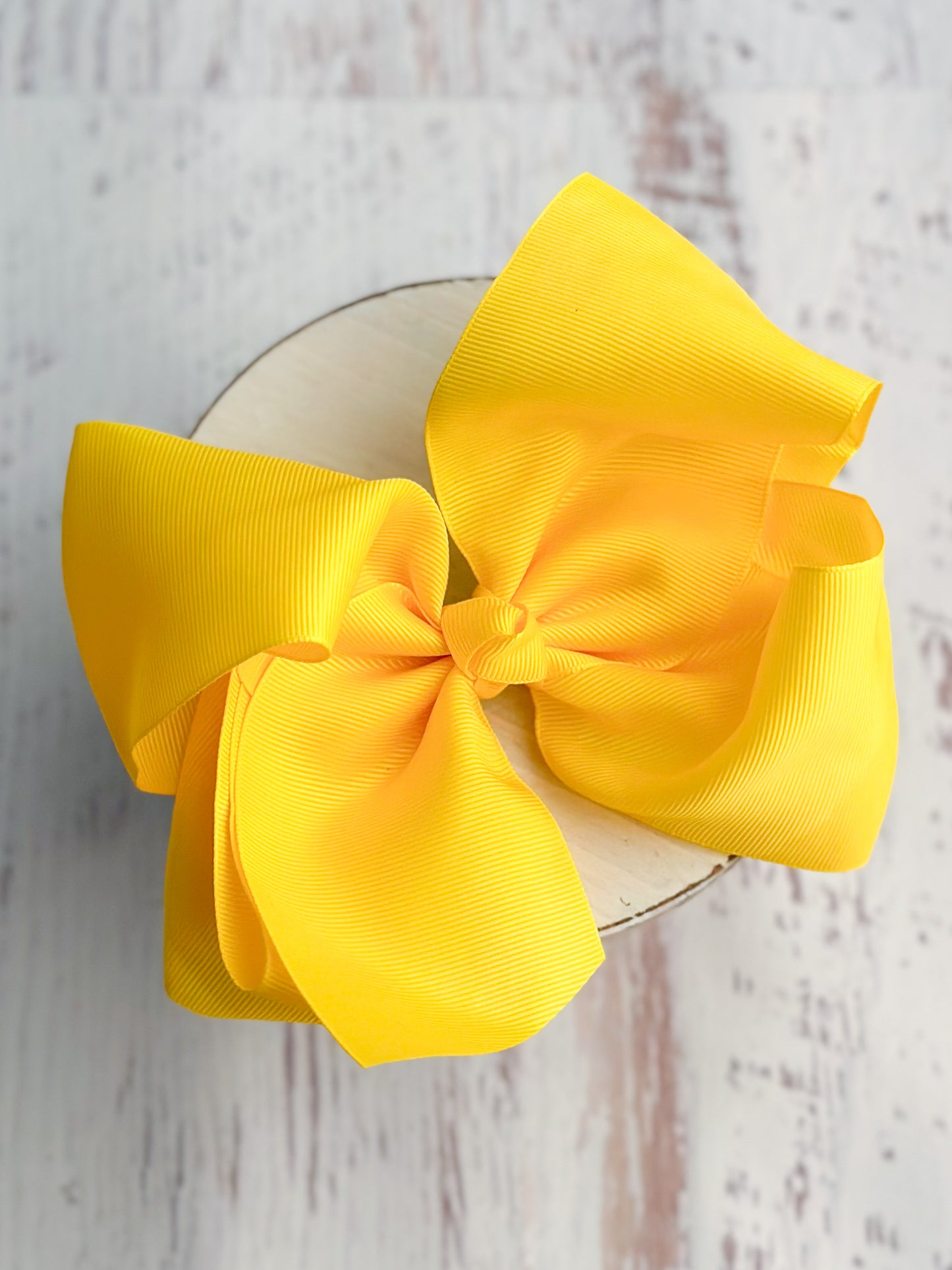 yellow texas size hair bow