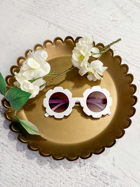 White Flower Sunglasses for Girls
