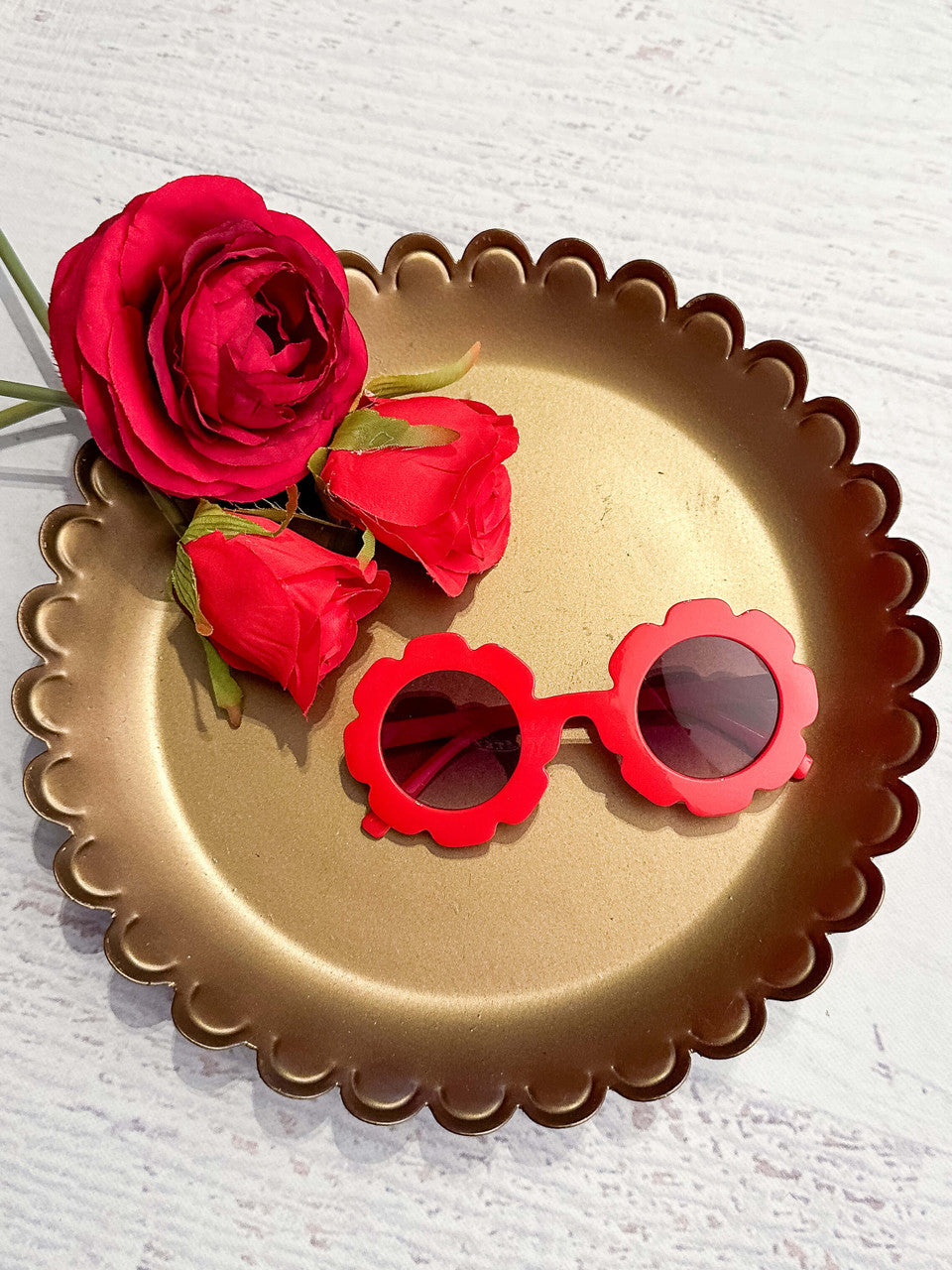 red flower sunglasses for girls