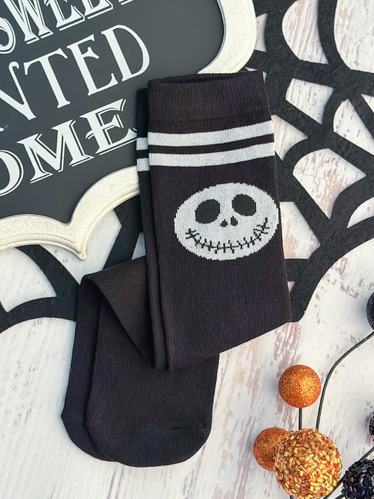 Jack Skellington Double Stripe Tube Socks