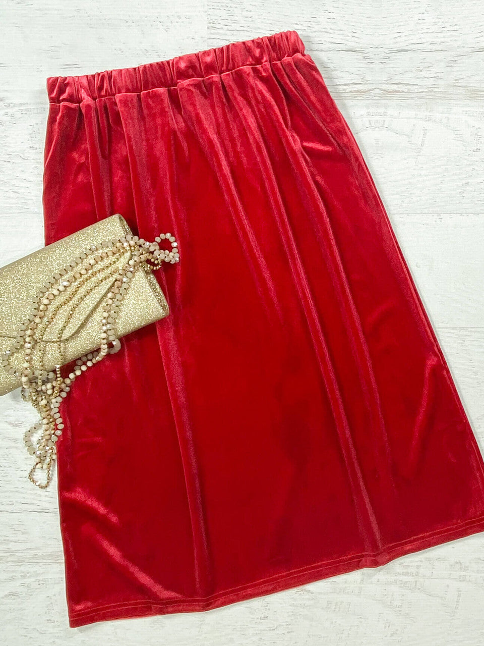 Mommy & Me red velvet skirts - Moms