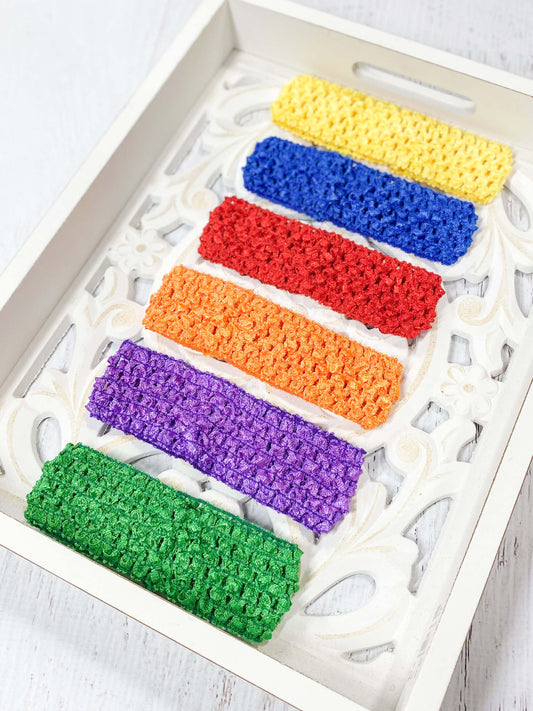 1.5" Crochet Headband Variety Pack - 6 bright colors