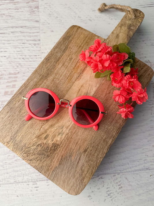 Hot pink framed sunglasses for girls