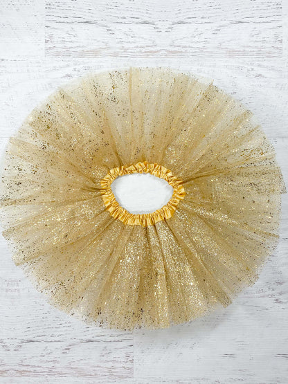 Gold sparkle baby tutu.