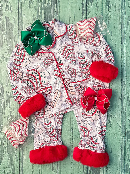 girl's Family Christmas PJ Set