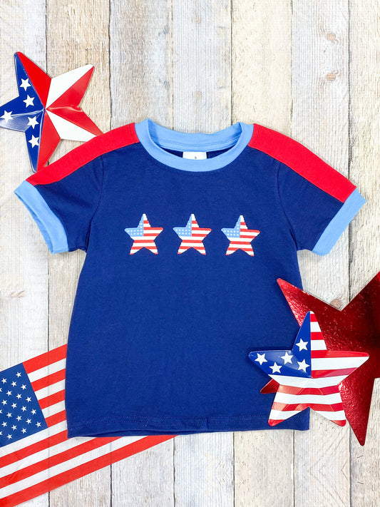 Red, White & Blue All American Boys Top