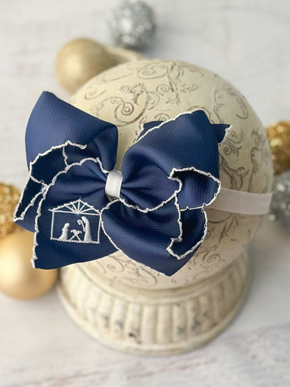 nativity bow headband