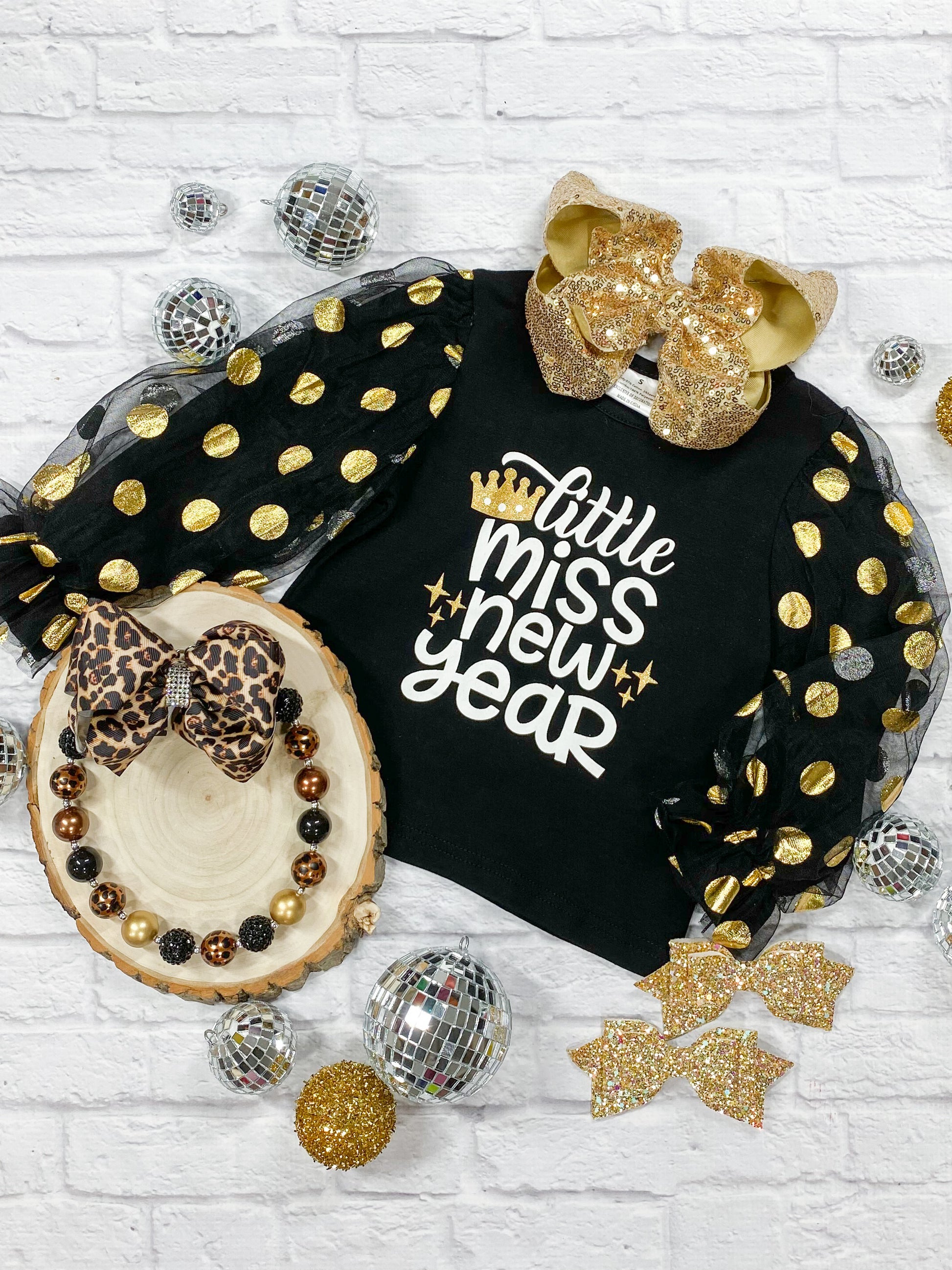 Little Miss New Year Girls Top