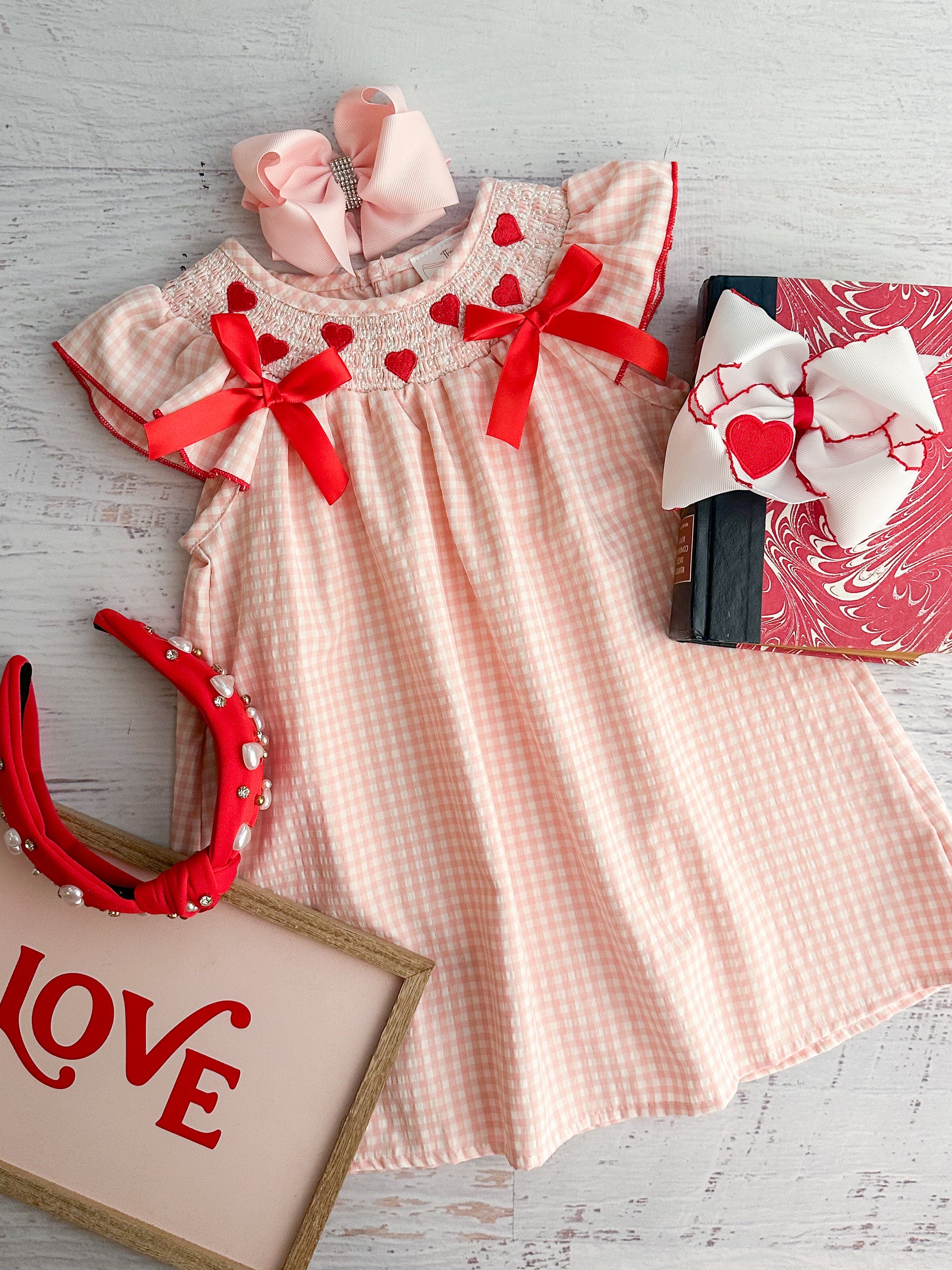 gingham valentines day dress