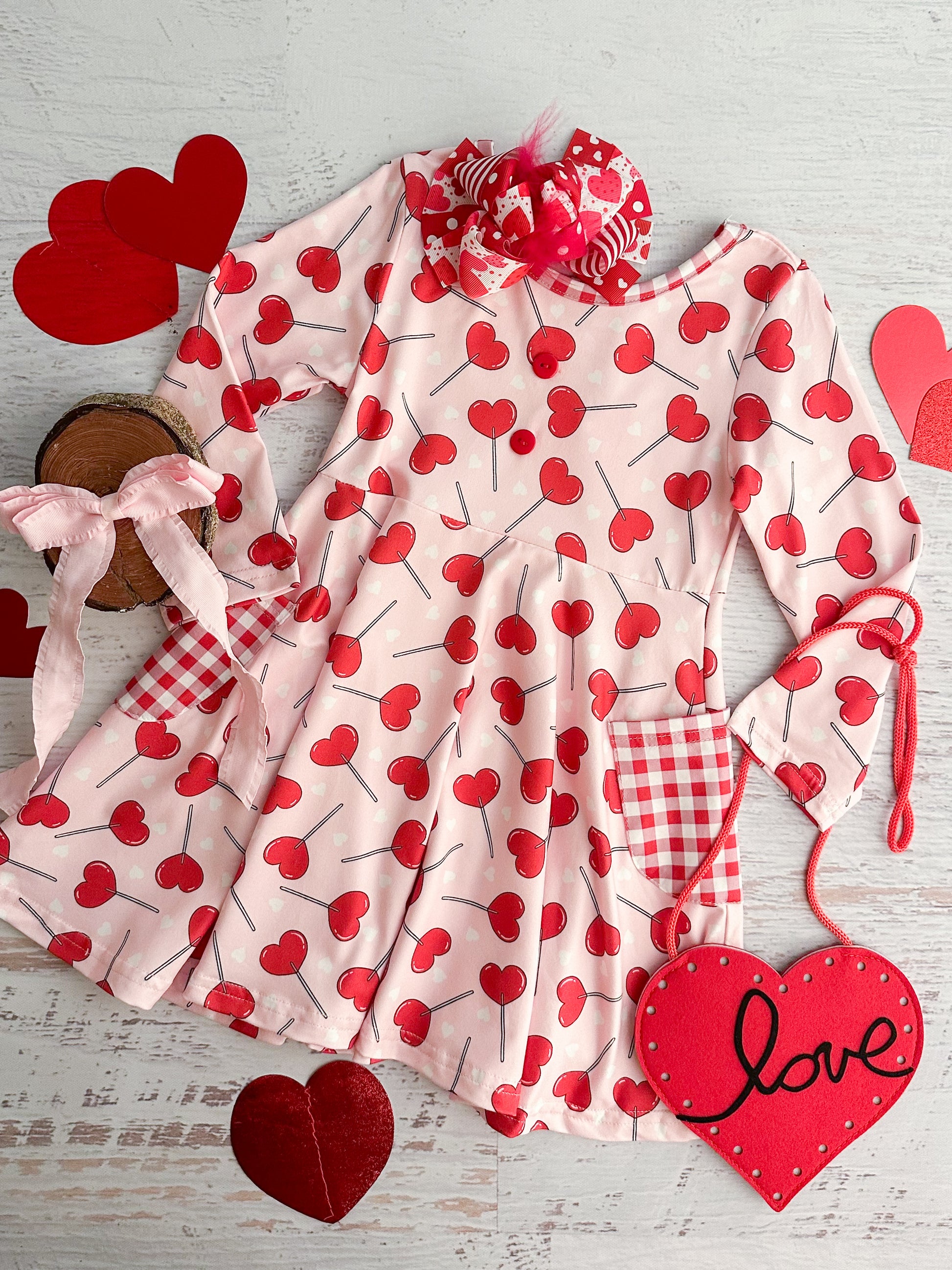 Valentine Lollipop Twirl Dress