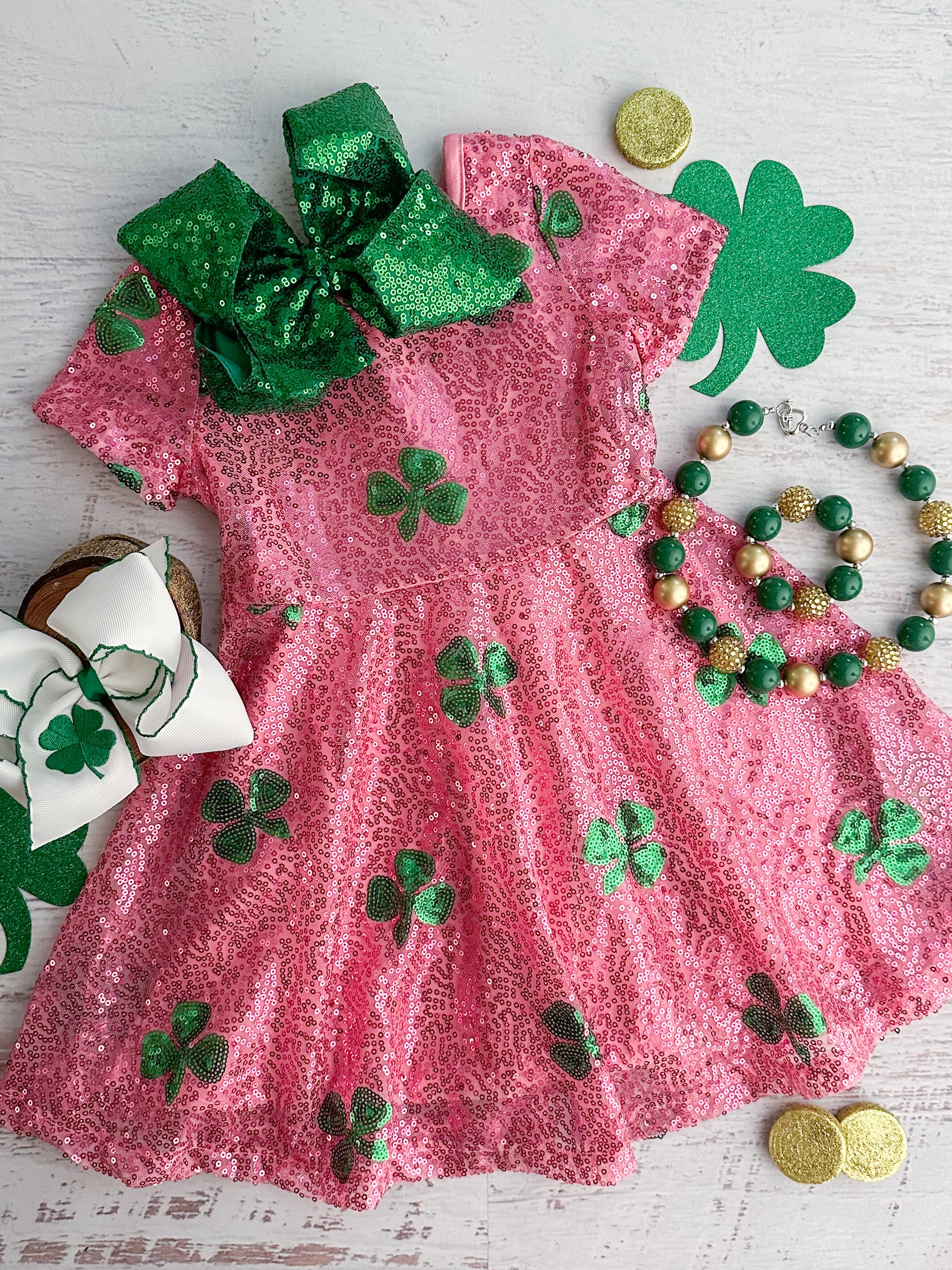 Sparkly & Lucky Pink Sequin Dress