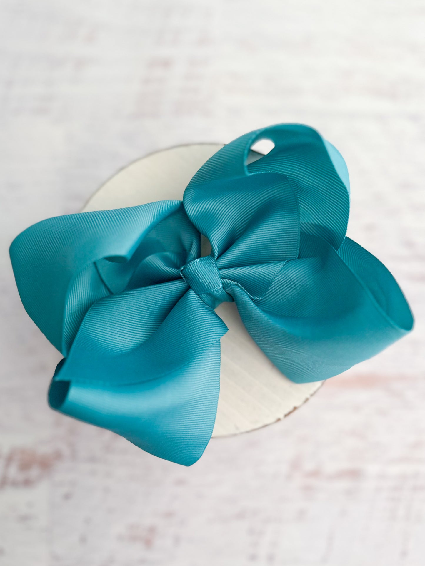 teal texas size hair bow