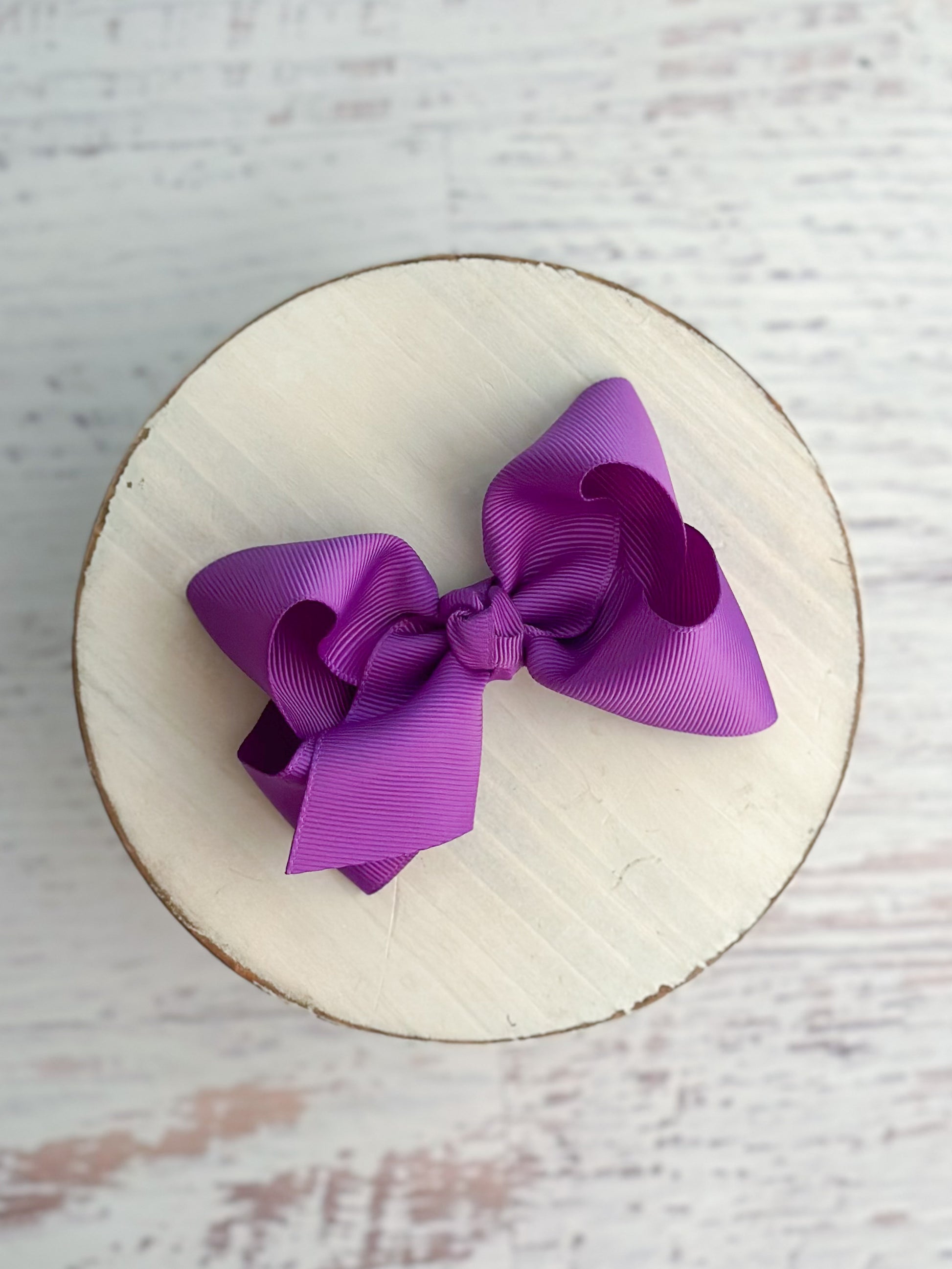 Purple Essential Grosgrain Hair Bow