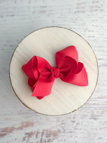 Red Essential Grosgrain Hair Bow