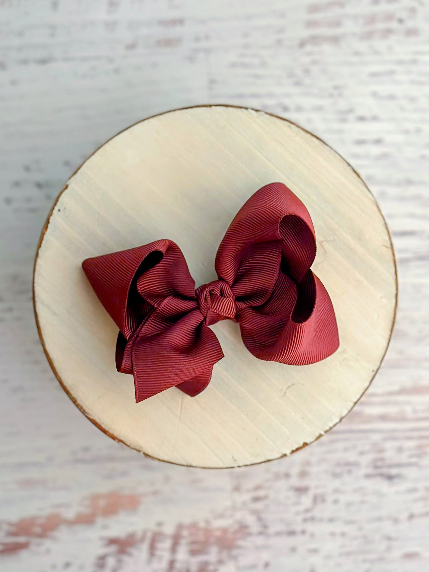 Maroon Essential Grosgrain Hair Bow