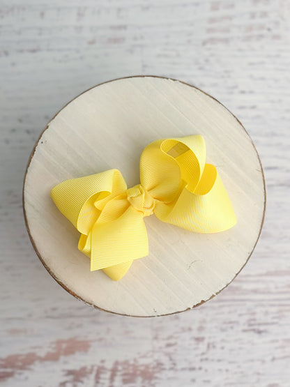 Yellow Essential Grosgrain Hair Bow