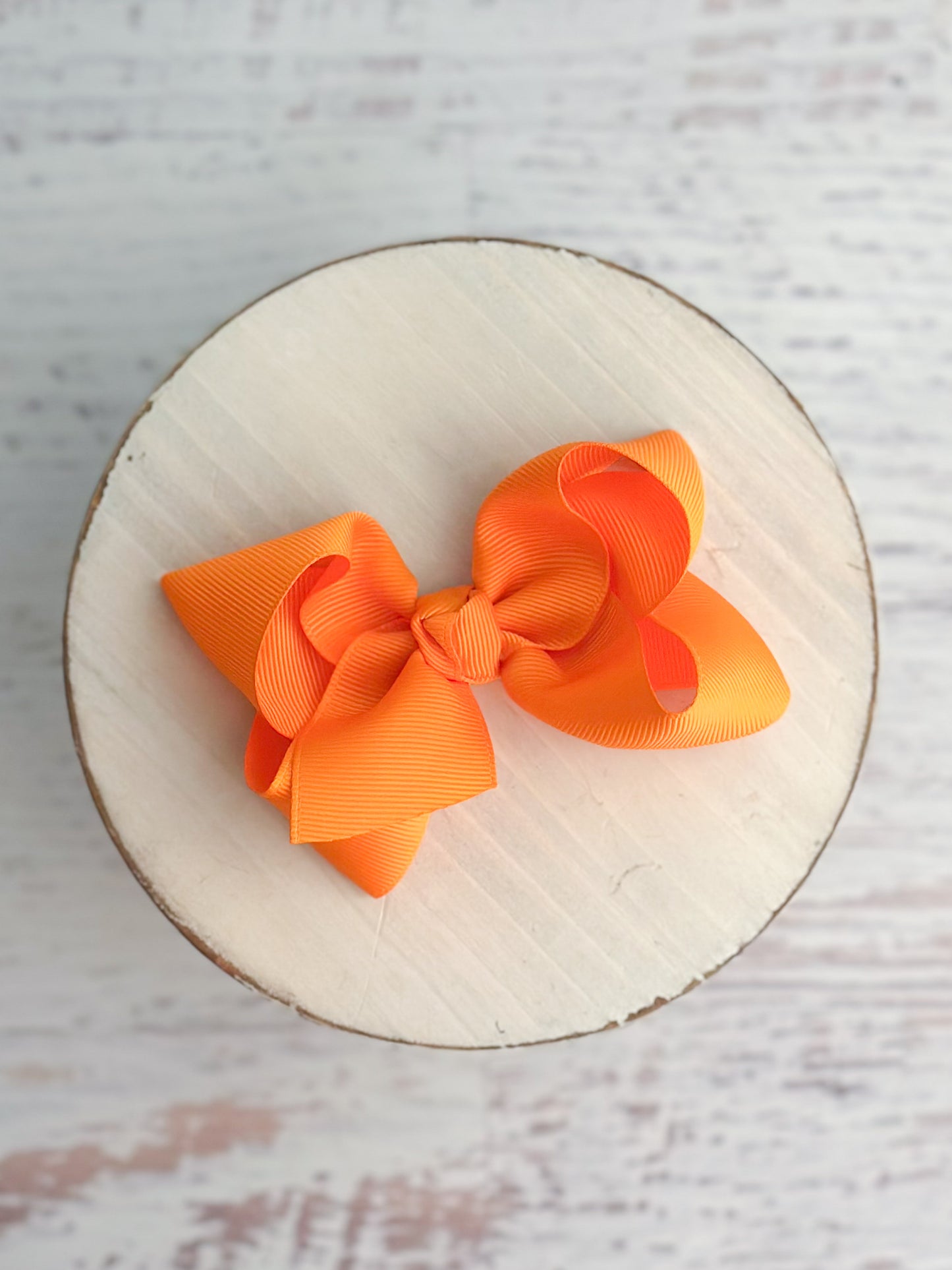 Orange Essential Grosgrain Hair Bow