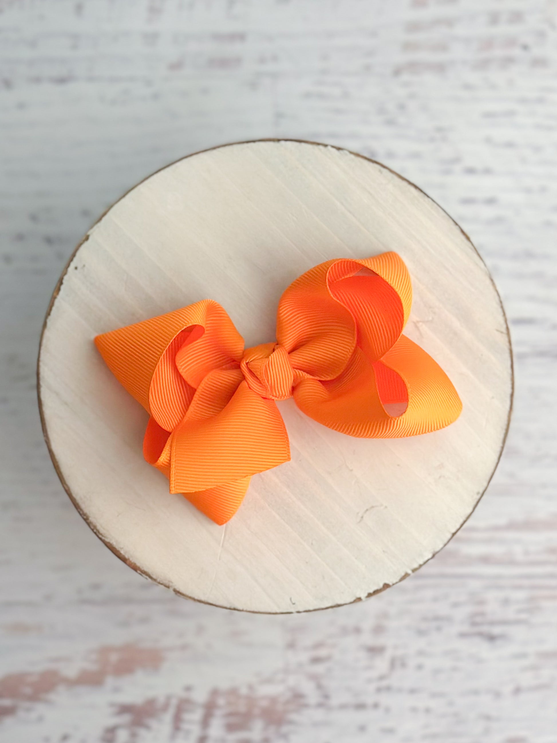 Orange Essential Grosgrain Hair Bow