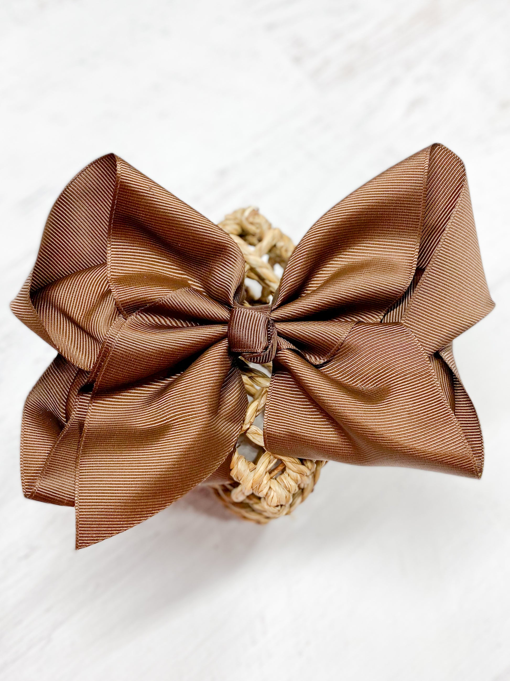 Chocolate Big Bows - Texas Size Grosgrain Hair Bow