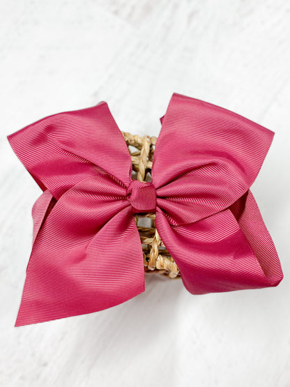 Maroon Big Bows - Texas Size Grosgrain Hair Bow