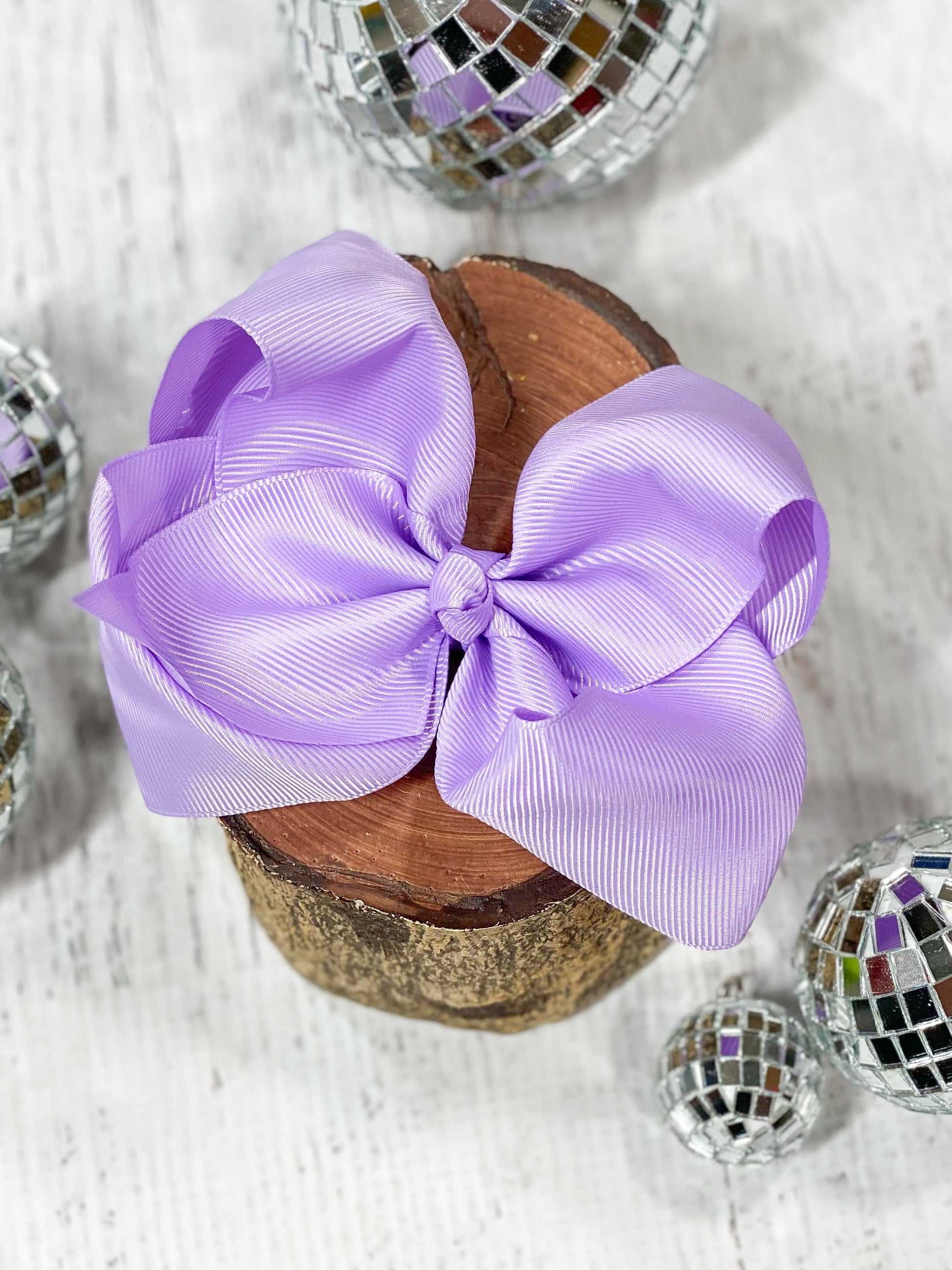 lavender classic girls hair bow