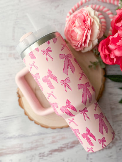 coquette bow tumbler