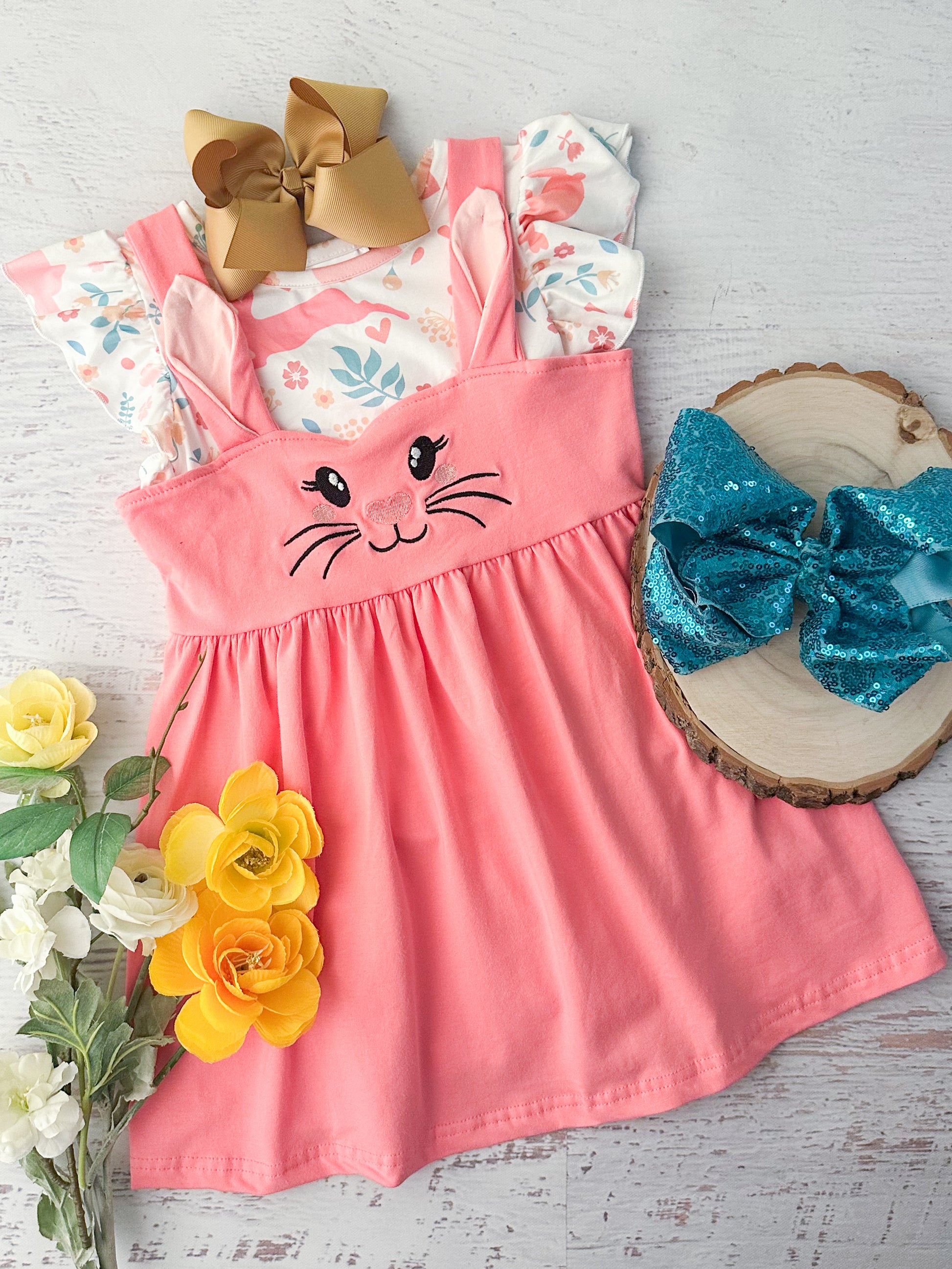 Easter Bunny in Hiding Dress Set