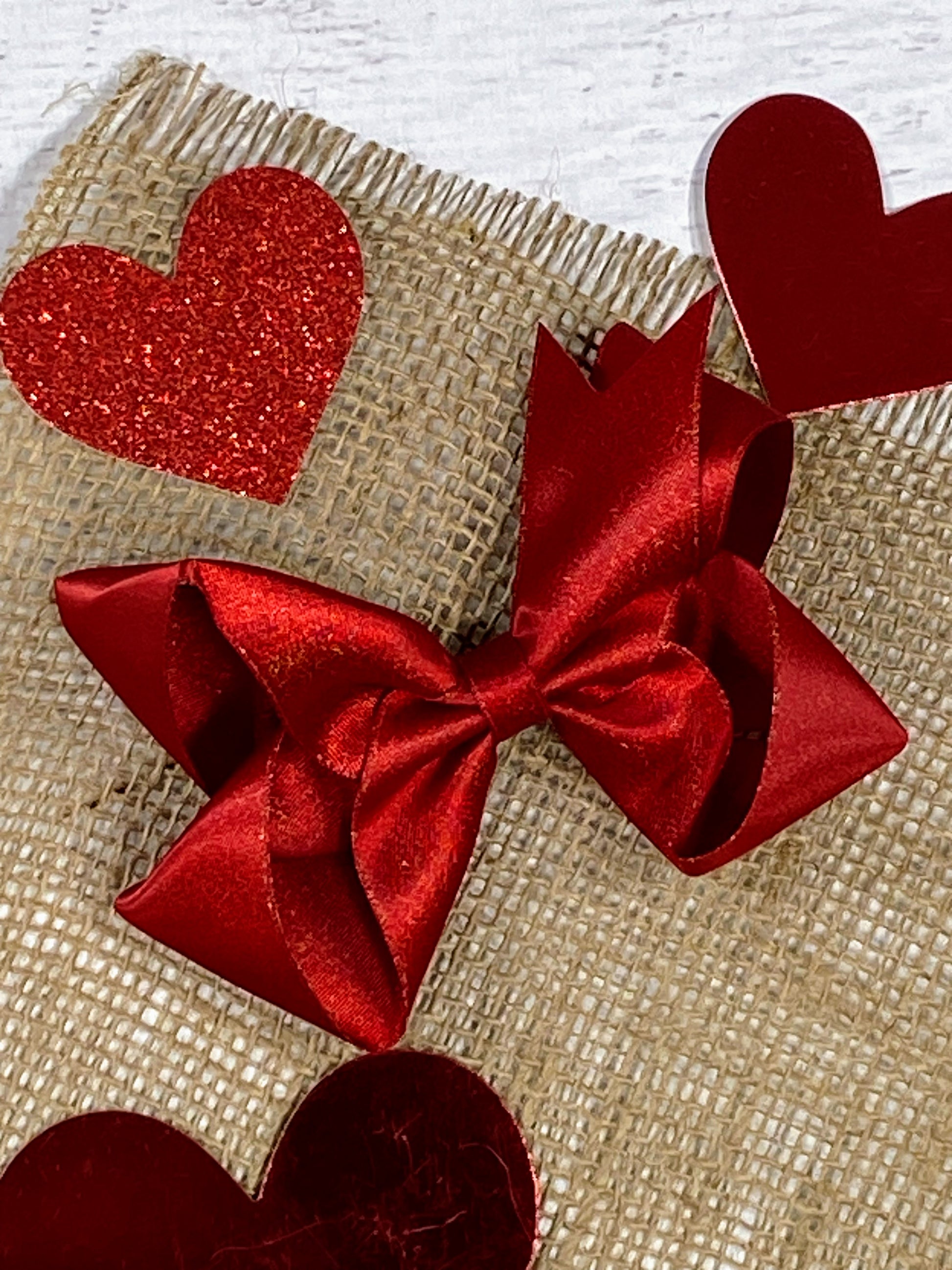 Red Holiday Satin Hair Bow