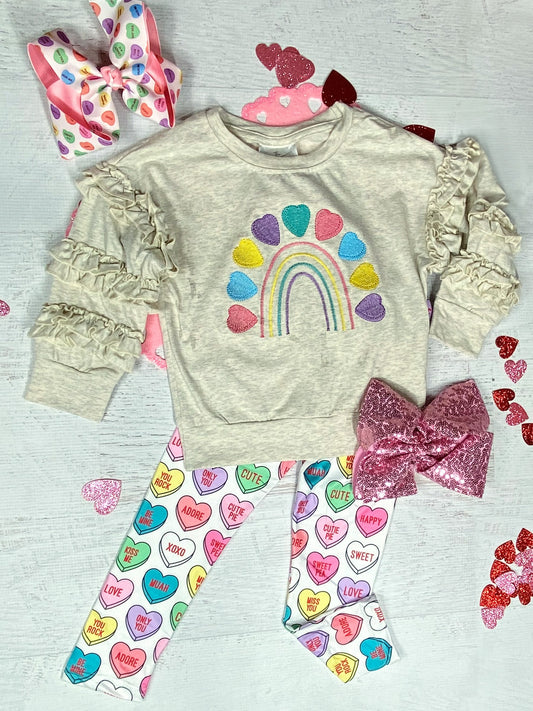 Conversation Hearts Leggings Set