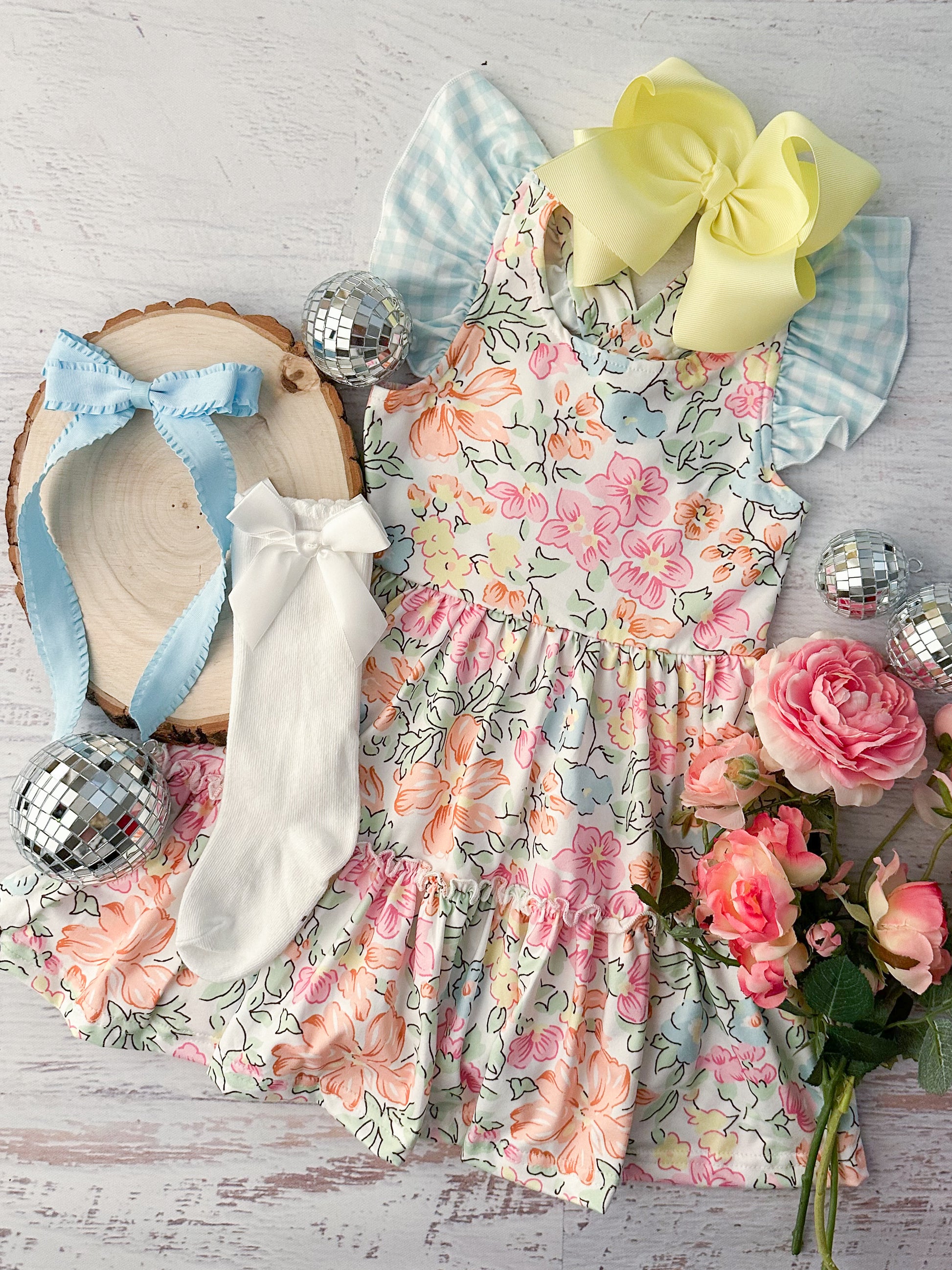 Groovy Floral Tiered Twirl Dress