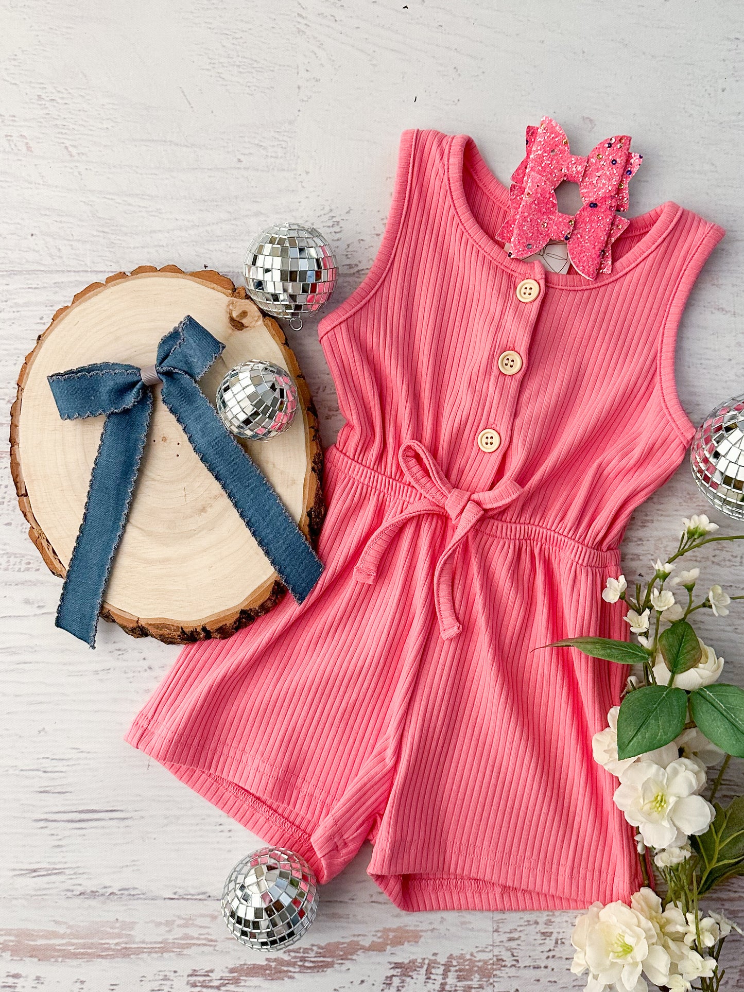 Pink Cotton Romper