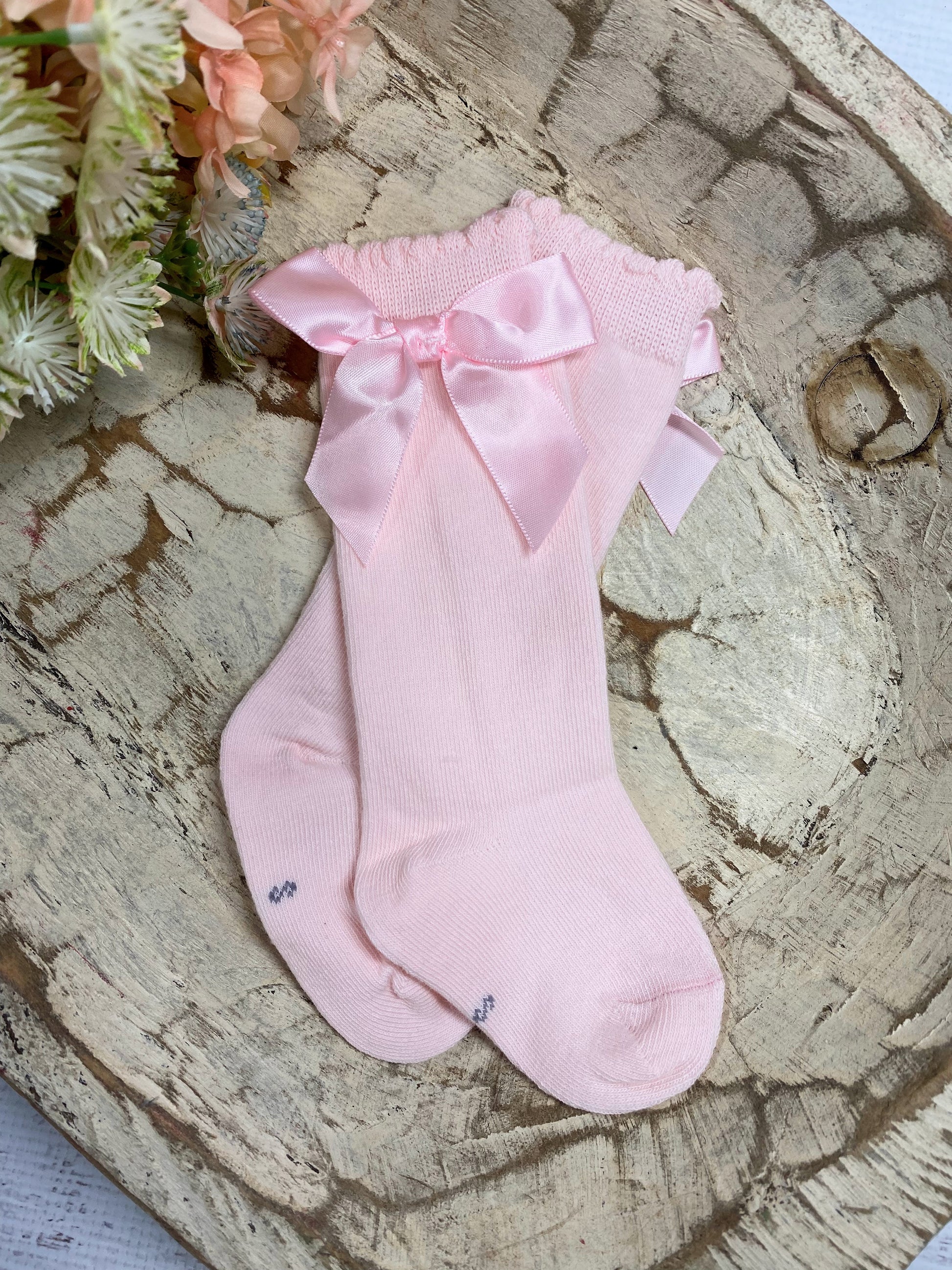 Light Pink Bow Socks