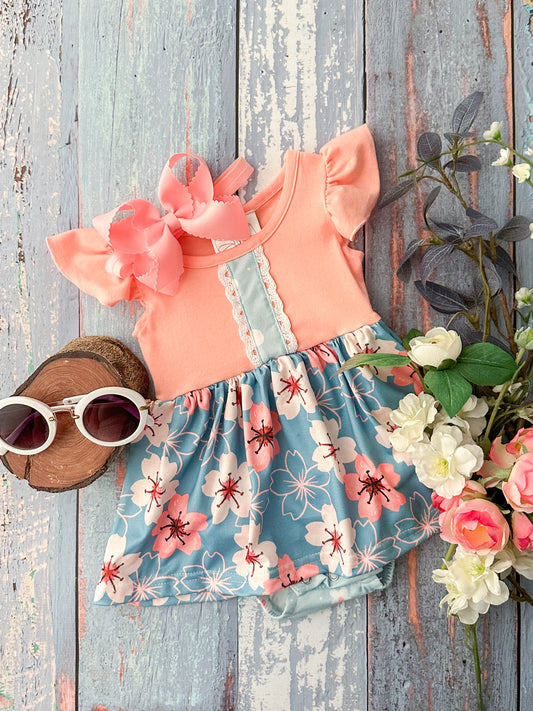 Blush Floral Infant Romper