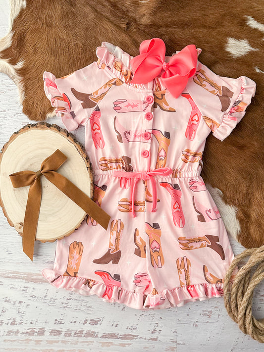 Cowgirl Boots Romper