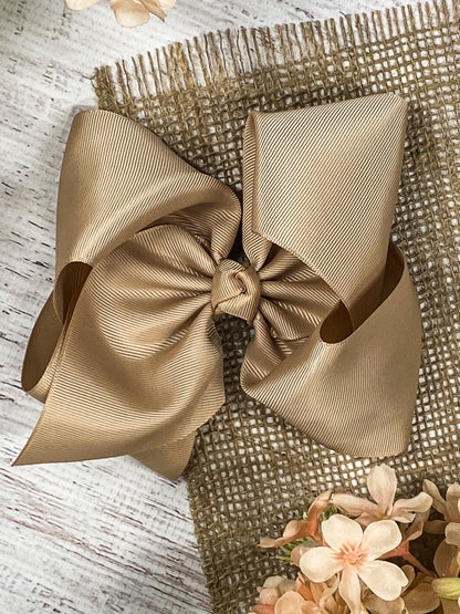 oatmeal texas size hair bow