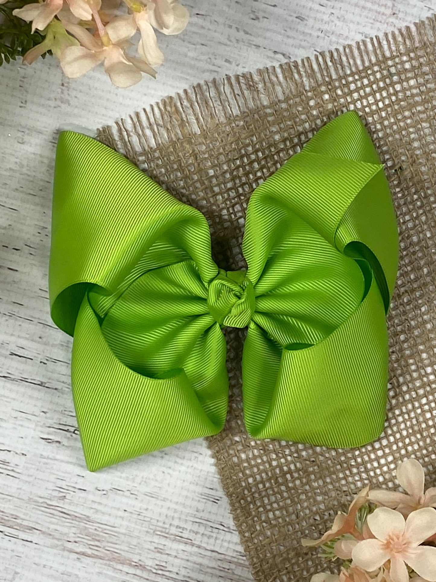 lime green texas size hair bow