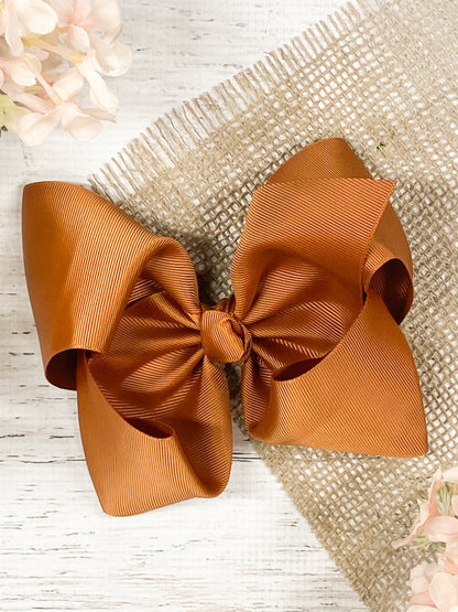 copper texas size hair bow